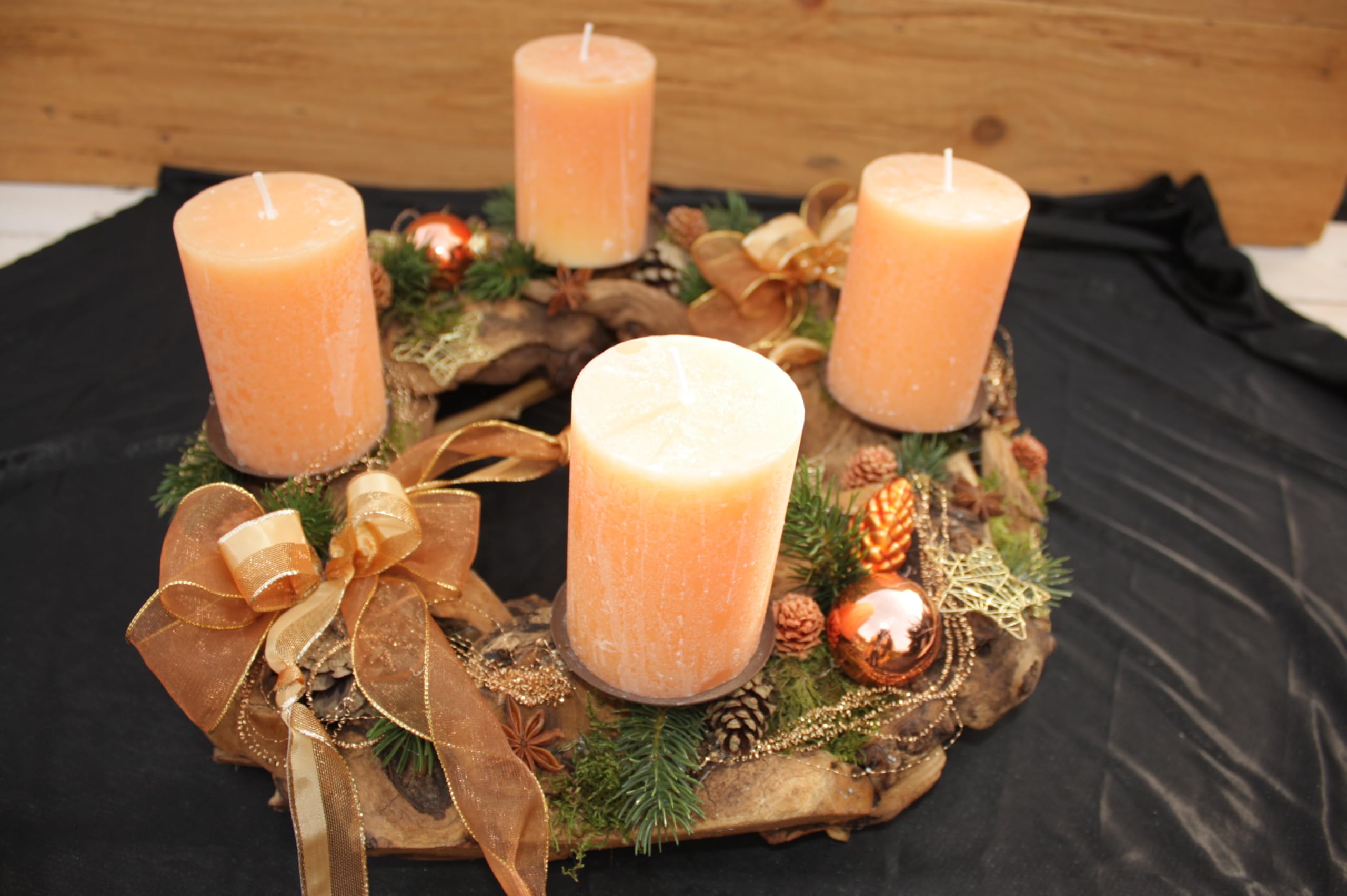 Adventskranz Orange D40cm haltbar