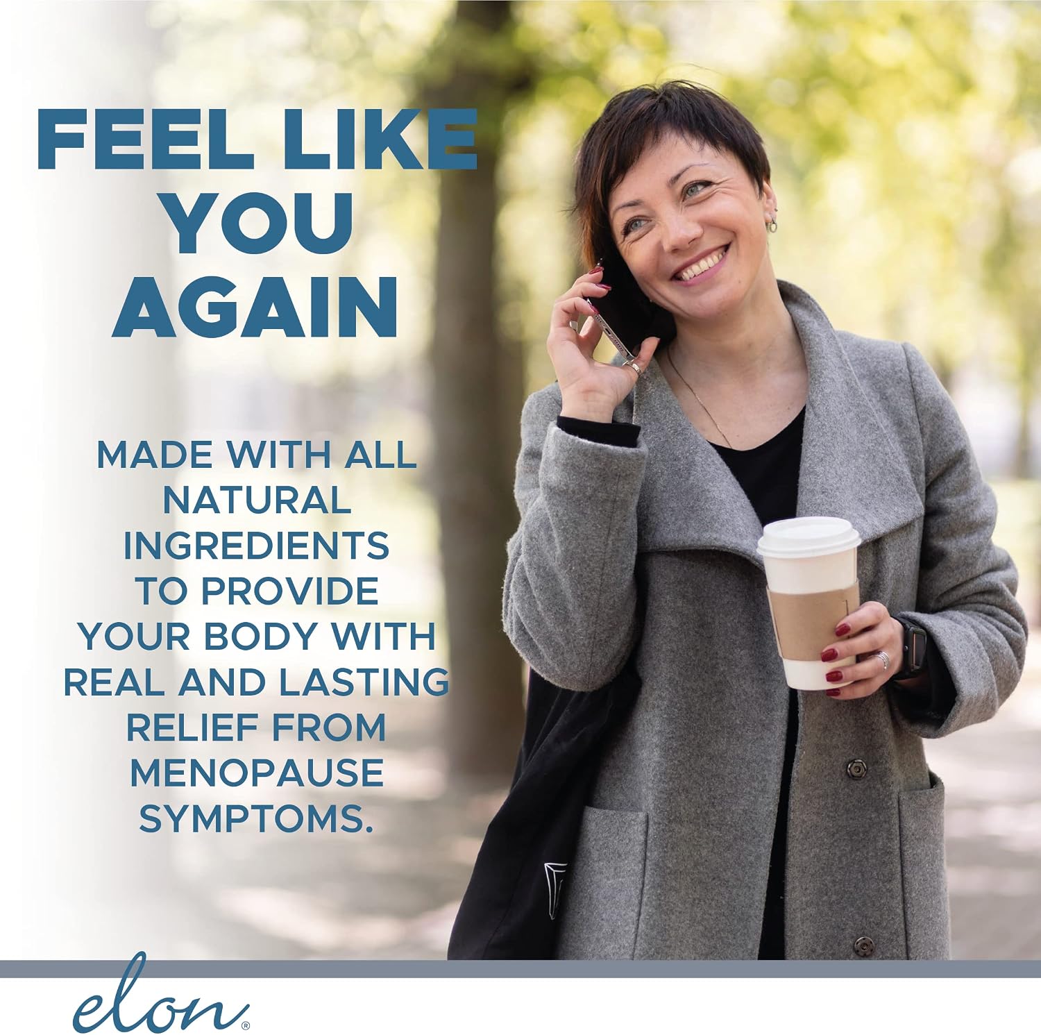 Elon Menopause Supplement for Women Menopause Relief for Hot Flashes, Mood Swings & Sleep Problems, Non-GMO Estrogen Supplement for Women w/Black Cohosh & Dong Quai (60 Capsules)
