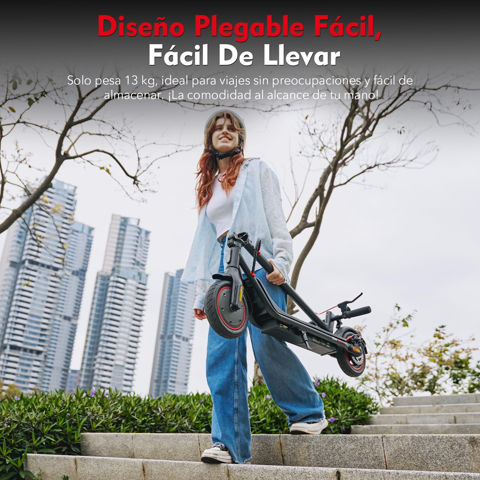 iScooter 8.5" Patinete Eléctrico Adultos Homologado DGT, 350W Motor, Autonomía De 20-25 KM, Máxima 25KM/H, Bocina, Timbre, Intermitentes, App, Frenado Doble, Plegable, Carga 120 KG, 13 KG