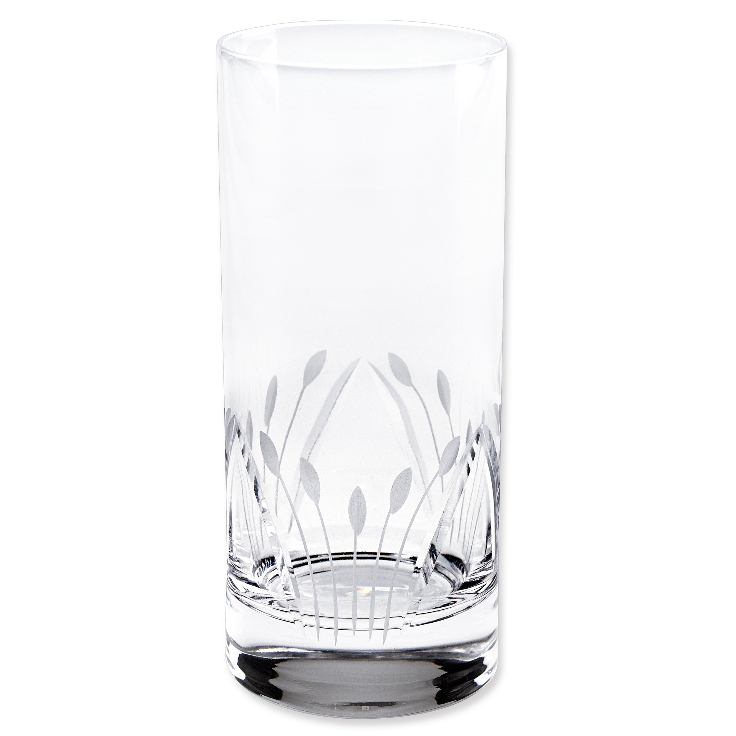 Lorren Home Trends Crystal Etched High Ball Glass (Set of 6), One Size, Clear