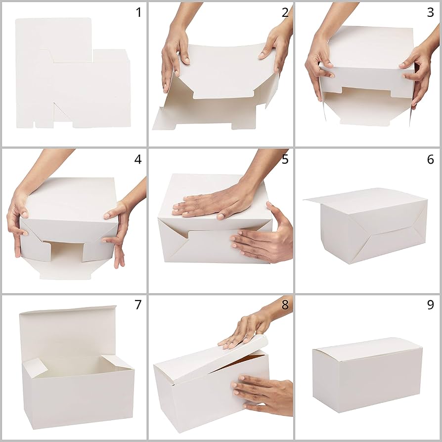 10Packs Rectangle Kraft Paper Box With PVC Window For Wedding ,Birthday Party,Jewelry, Candy Cookies Clear Boxes Decorative Gift Packaging (white Box +clear Pvc,Inner Size: 6.5*6.5*3cm Outer