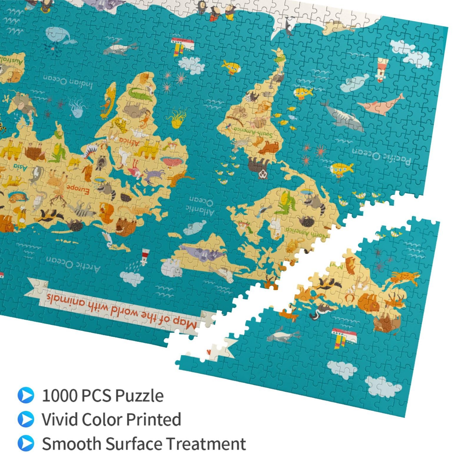 Amazon.co.jp: 動物の世界地図 ジグソーパズル マイクロピース 1000