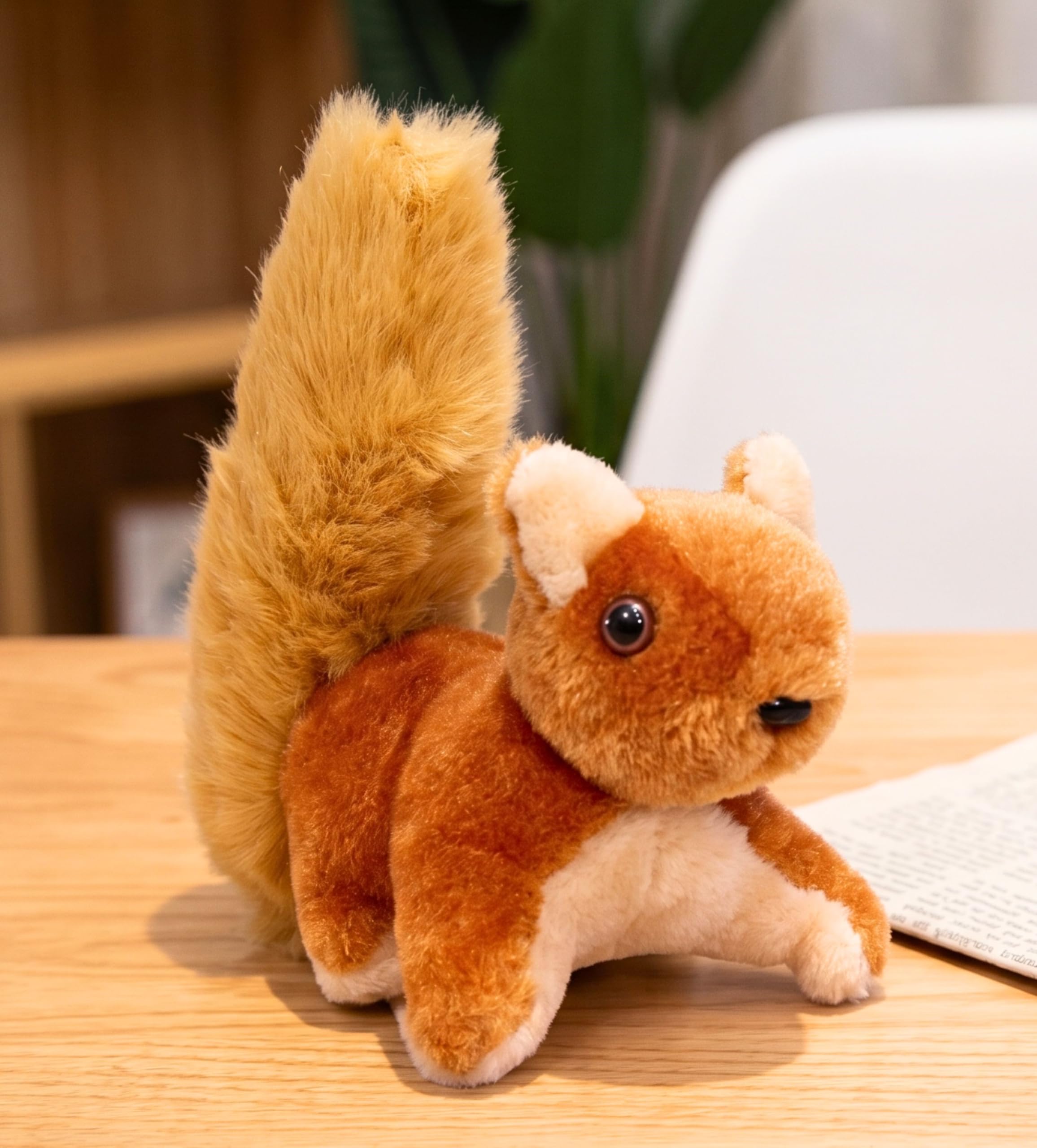 Tickles Squirrel Soft Stuffed Plush Animal Toy for Kids Boys & Girls Birthday Gifts (Size: 20 cm Color: Brown)-image-27