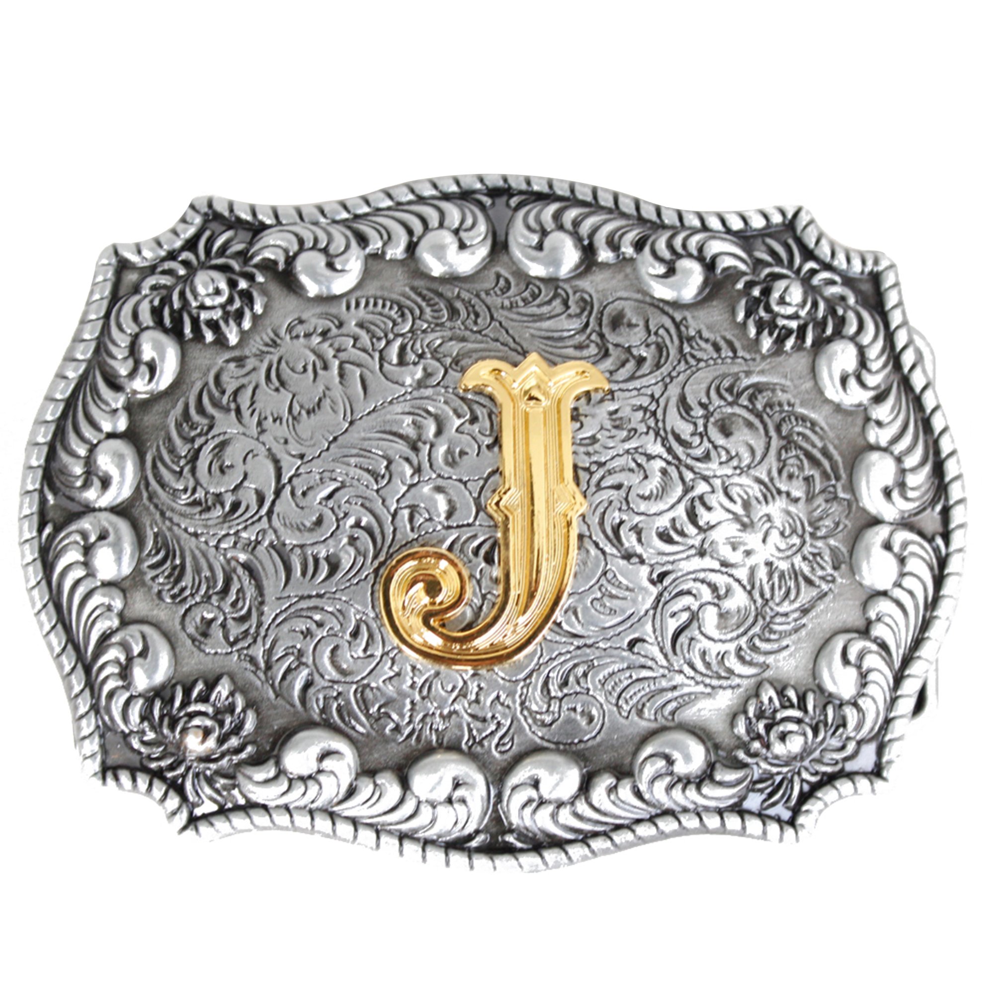 Bai You Mei Western Style Cowboy Gold Initial Letters Belt Buckle For Men J