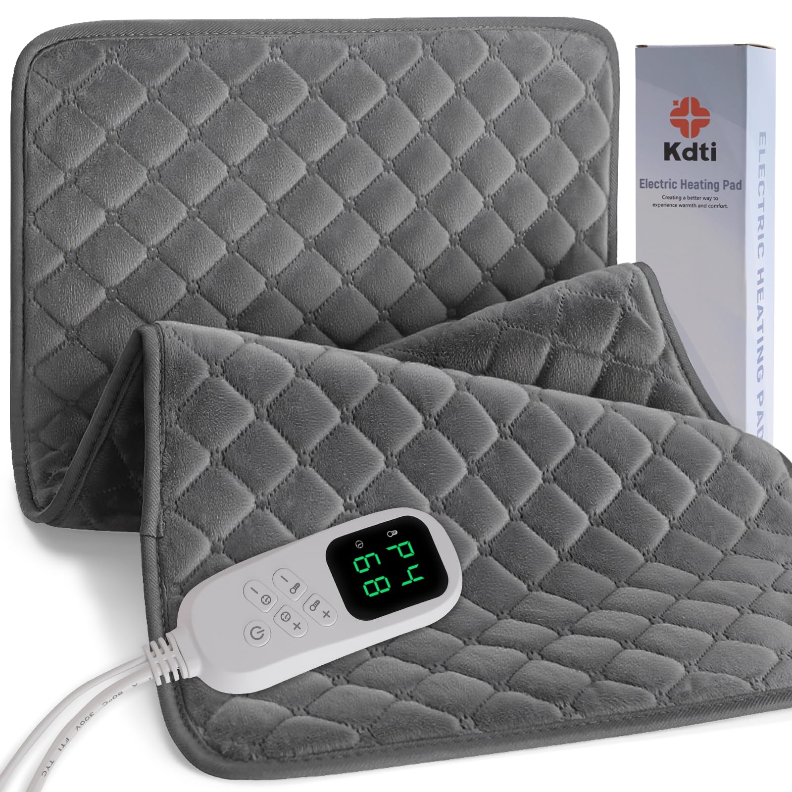 Manta Eléctrica, 40×80cm Almohadilla Térmica Electrica con Función de Apagado Automático, para Espalda, Lumbar, Cervical, 6 Niveles de Temperatura, Lavable a Máquina, Regalo para Padres o Esposa