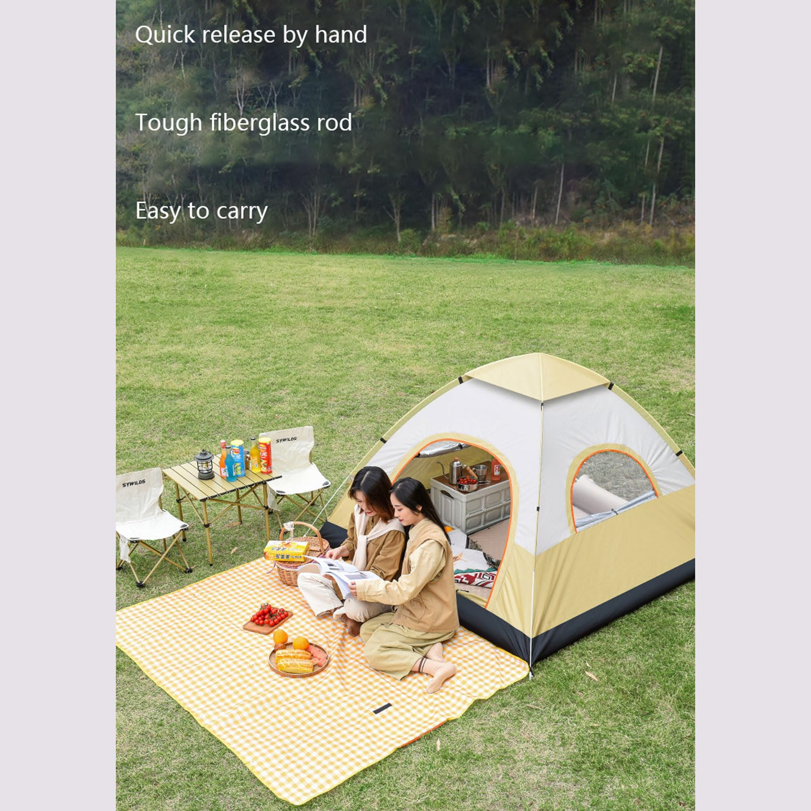 Amazon.co.jp: キャンプテント 2/4人用テント 防水アウトドアテント