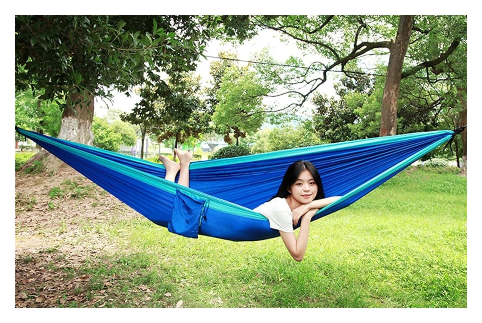 Amaca portatile ultraleggera e traspirante 270x140 cm | Tempo libero all'aperto, giardino, cortile, viaggio(L)
