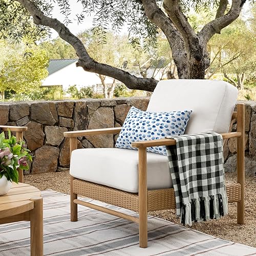 Miniatura 6 de Paquete de 2 fundas de almohada lumbar impermeables para exteriores, solo fundas de almohada decorativas rectangulares de 12 x 20 pulgadas con doble