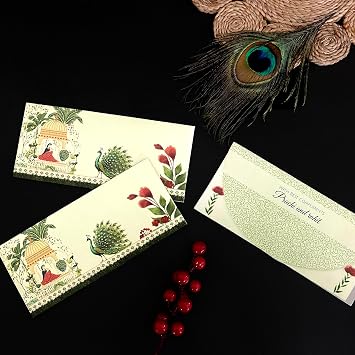 Sehaz Artworks Customized Money Envelopes for Cash Gifts | Customized Wedding Envelopes | Customized Cash Envelopes for Money Gift - Pack of 50