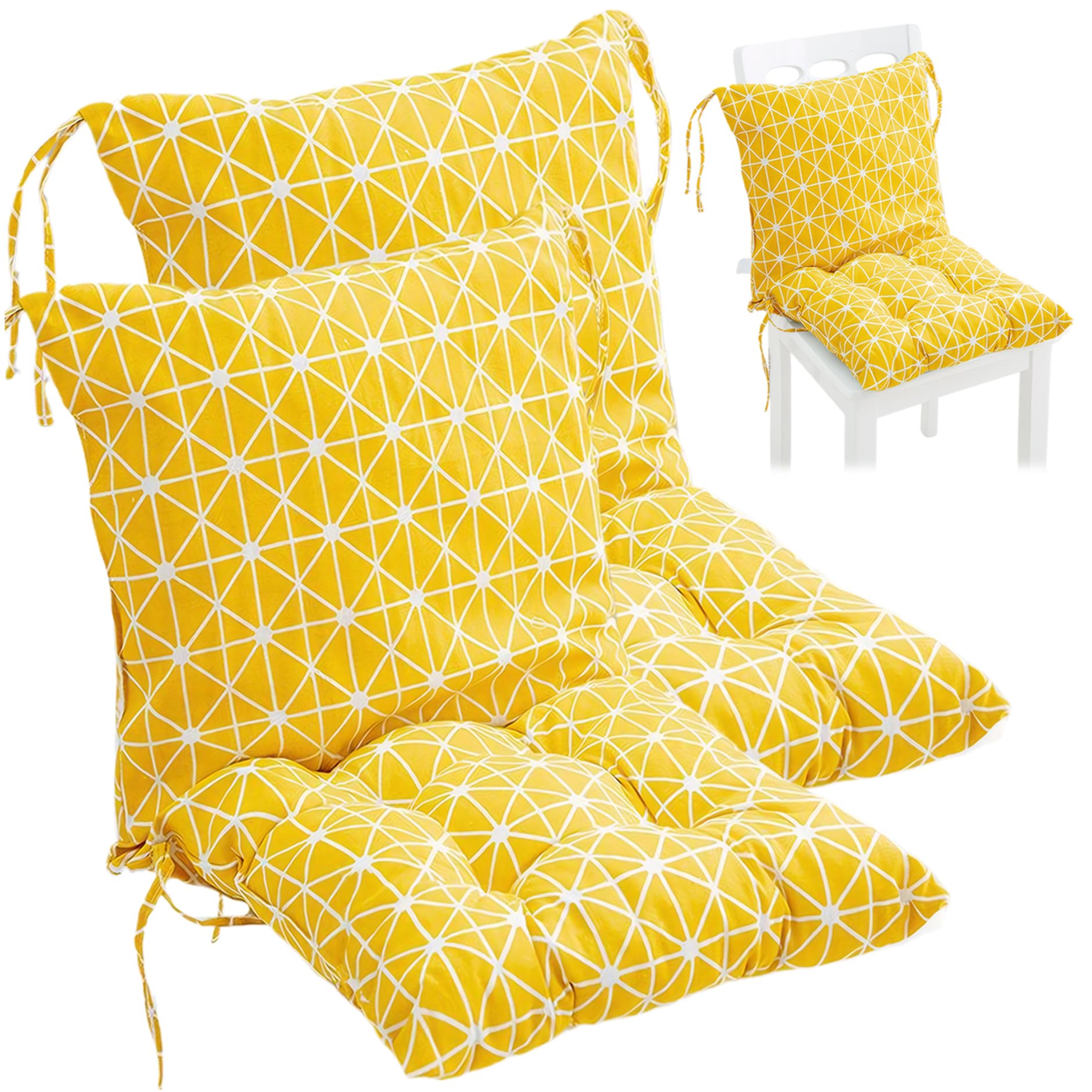 Coussin de chaise épais et doux 16x16x4 pour siège de meuble de patio de jardin
