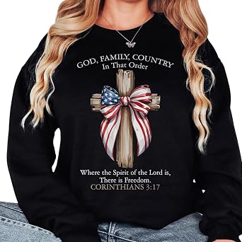 Charlie Kirk Freedom Sweatshirt, God Family Country Christian Patriot and American Hero Memorial Shirt