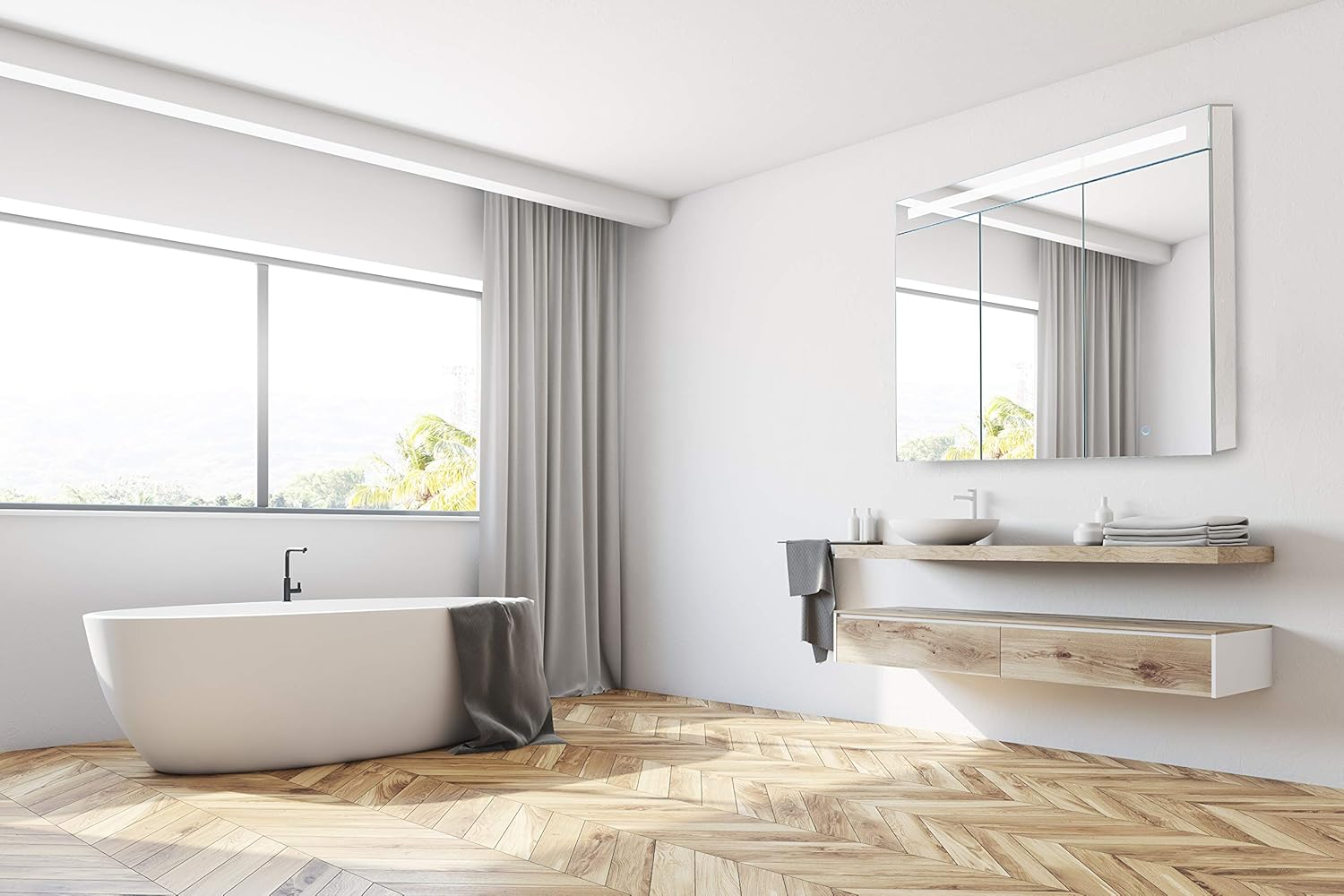 One-Day Sale: Up to 50% Off Bathroom Medicine Cabinet, Aluminum, Recessed/Surface Mount, 36 x 30, 3 Door, Mirrored Interior w/LED Get Special Price Bathroom Medicine Cabinet, Aluminum, Recessed/Surface Mount, 36 x 30, 3 Door, Mirrored Interior w/LED