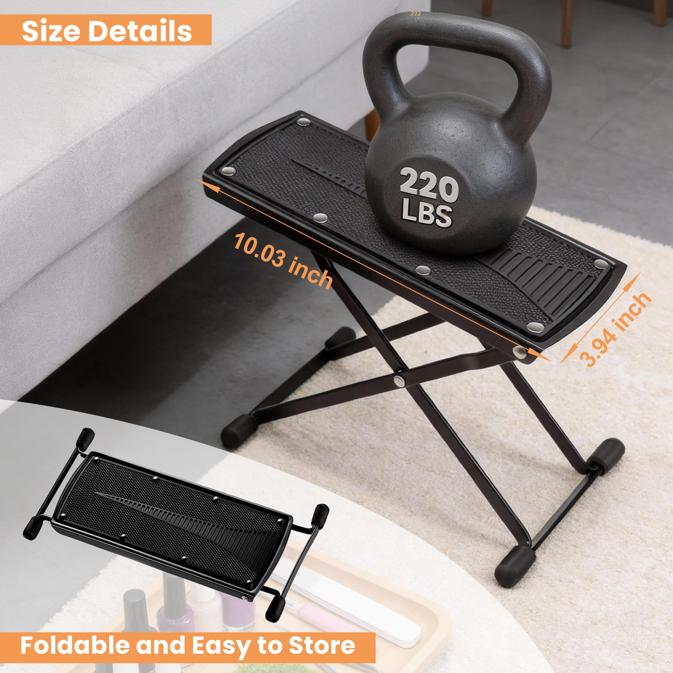 Foldable Foot Rest - Home Pedicure Stand -5 Foldable Foot Rest - Home Pedicure Stand -5