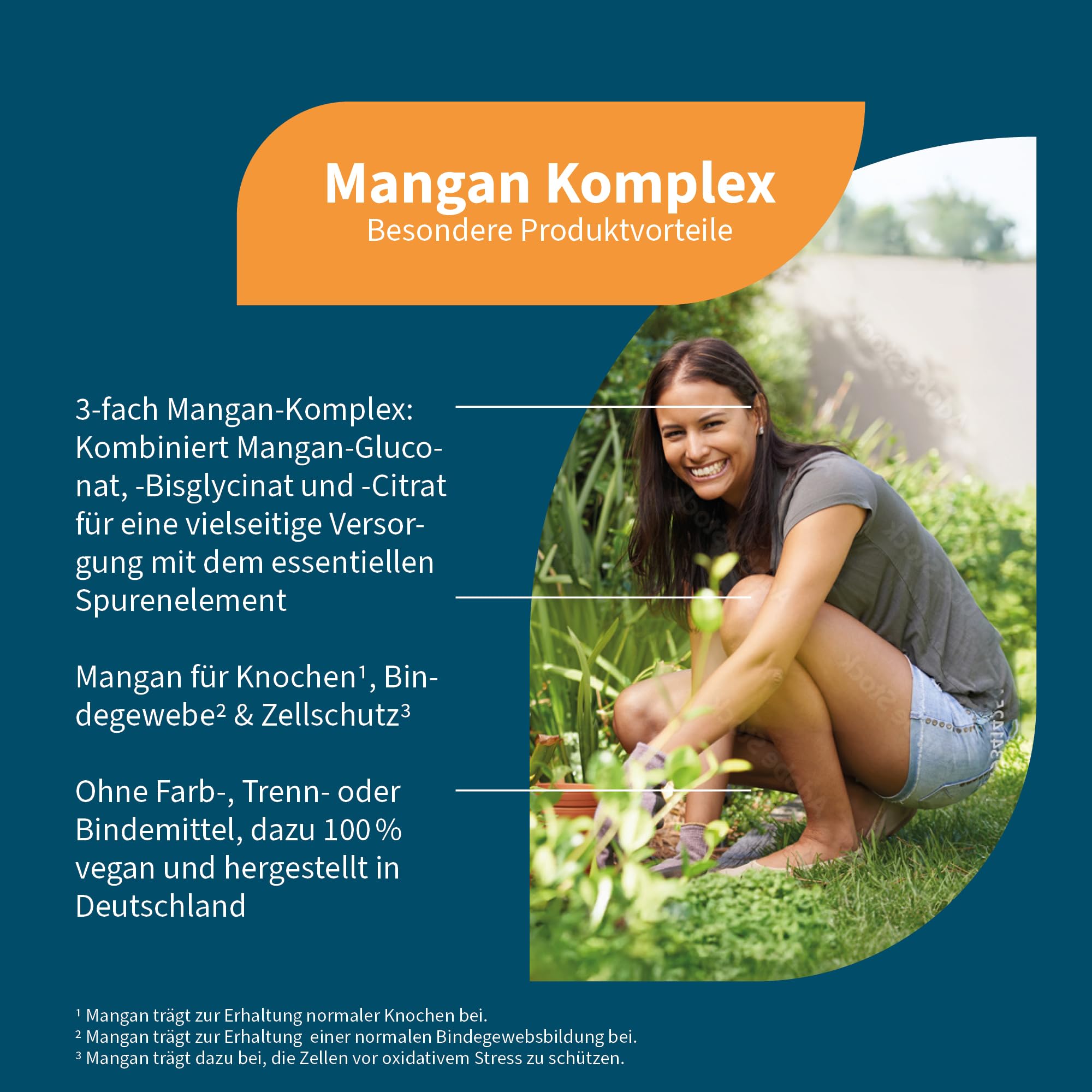 NatuGena Mangan-Komplex, Gluconat, Bisglycinat, Citrat, trägt zu einem gesunden Energiestoffwechsel bei, 120 Kapseln (120 Tage Packung)