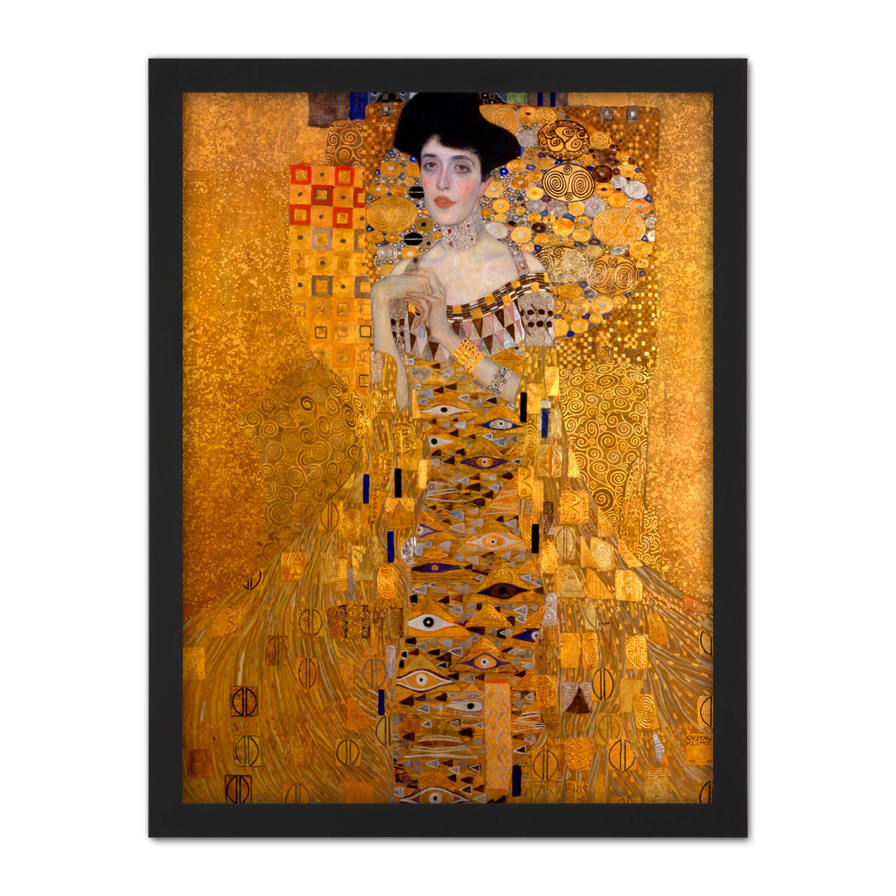 Klimt Portrait Adele Bloch Bauer Framed Wall Art Print - Large - Artery8