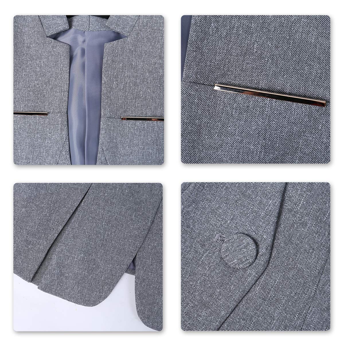 YYNUDA Blazer Femme Elegant Fit Veste de Costume avec Un Bouton pour Femme