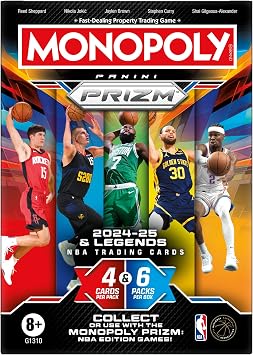 Monopoly Prizm 2024-25 NBA Panini Trading Cards - Sealed Blaster Booster Box