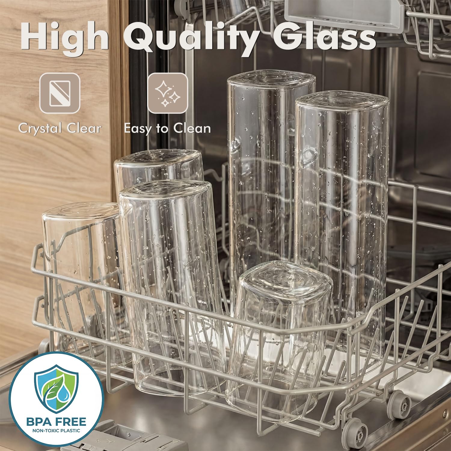 Quadratische Vorratsdosen aus Glas mit Deckel, Vorratsdosen mit Deckel, Vorratsdosen für Speisekammer, Lebensmittel, quadratischer Behälter für Kekse, Nüsse, Snacks, Müsli, Süßigkeiten