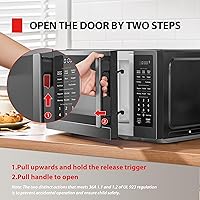 Vista 7 de TOSHIBA ML4-EM12PA(BS) Countertop Microwave Oven with Stylish Design As Kitchen Essentials, Smart Sensor, 13 Auto Menus&Mute Function, 1.2 Cu Ft