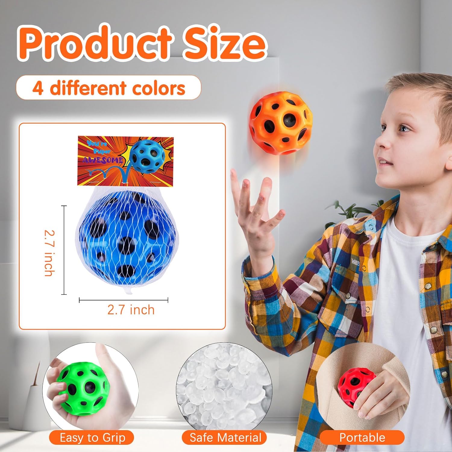 Thremhoo Balls Party Favors for Kids Bouncy Balls Goodie Bag Stuffers