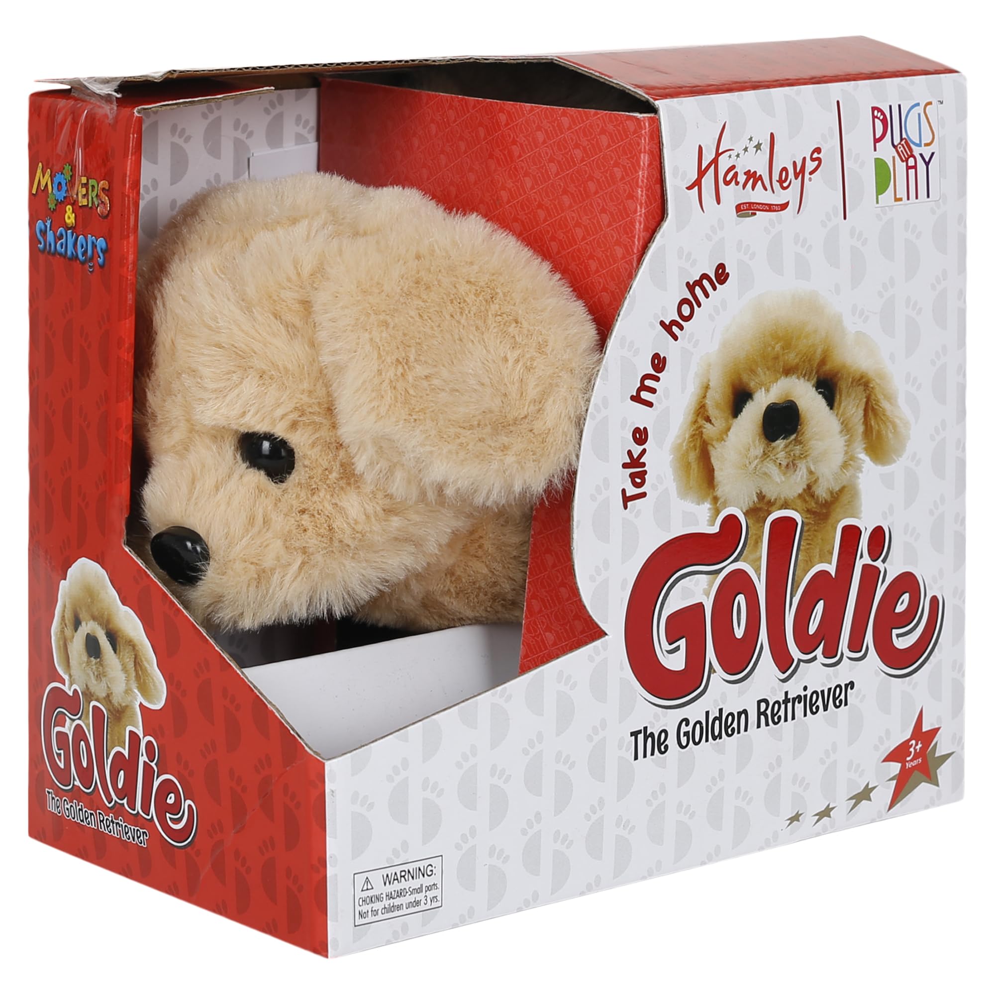 Hamleys Pugs at Play Goldie Walking Talking Dog Soft Toy | Interactive Animal Soft Toys for Kids Age 3Y+ | Birthday Gift for Kids | Stuffed Puppy Plush Animal Toy (Light Brown) - Image 5 thumbnail