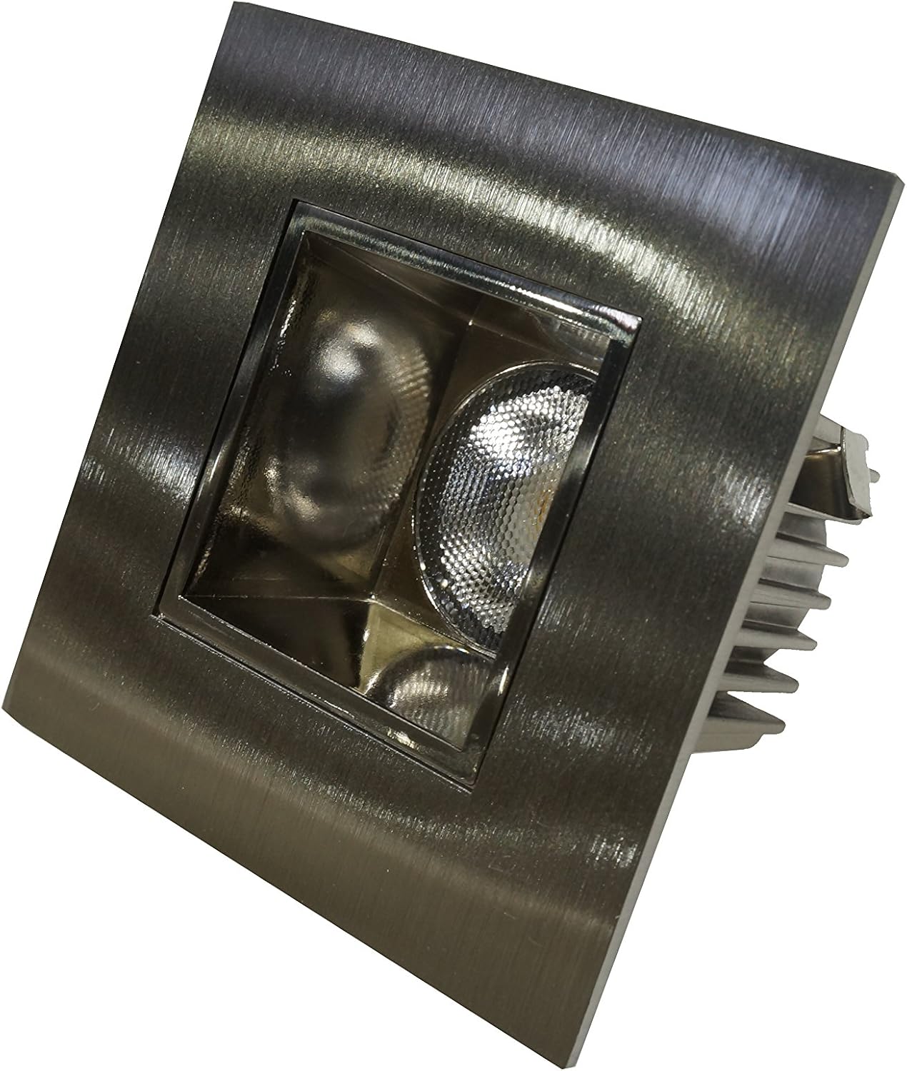 Cheapest 🛒 NICOR Lighting 2 inch Square LED Downlight in Nickel, 3000K (DQR2-10-120-3K-NK)