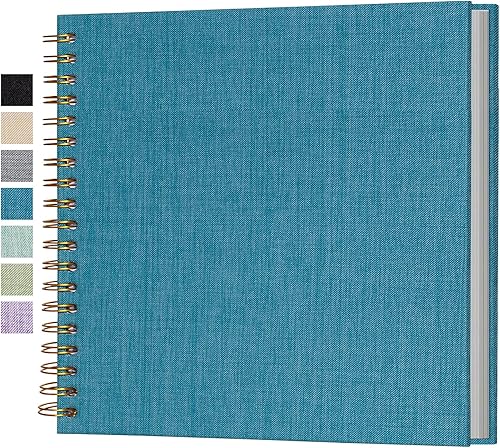 Miniatura 36 de Álbum de fotos autoadhesivo para scrapbook, páginas grandes, libro de recortes de lino, con capacidad para fotos de 2 x 3, 4 x 6, 5 x 7, 8 x 10