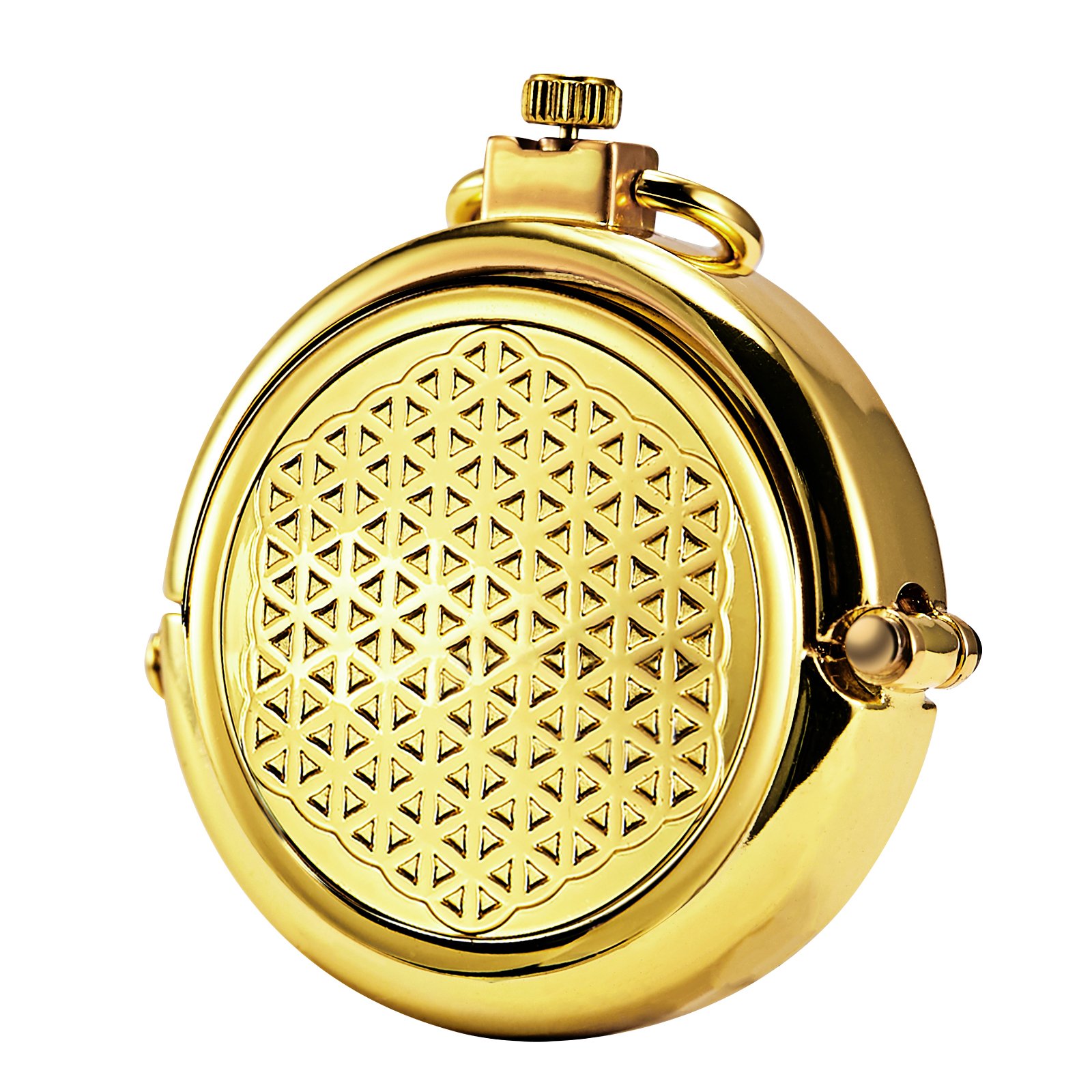 Tree weto Retro oro mecánica reloj de bolsillo Pull de forma especial hueca Caso Diseño Esqueleto Números Romanos bolsillos Relojes con cadena y caja de regalo