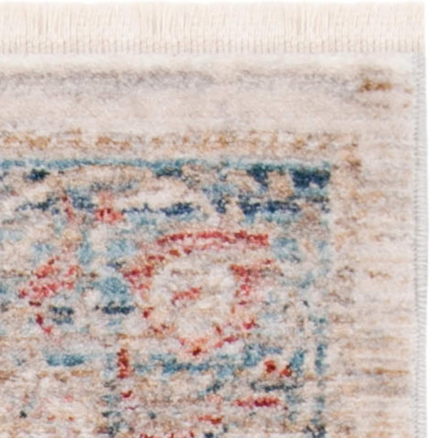 SAFAVIEH Kenitra Collection Accent Rug - 2'2" x 4', Ivory & Pink, Vintage Oriental Distressed Design, Non-Shedding & Easy Care, Ideal for High Traffic Areas in Entryway, Living Room, Bedroom (KRA672A)