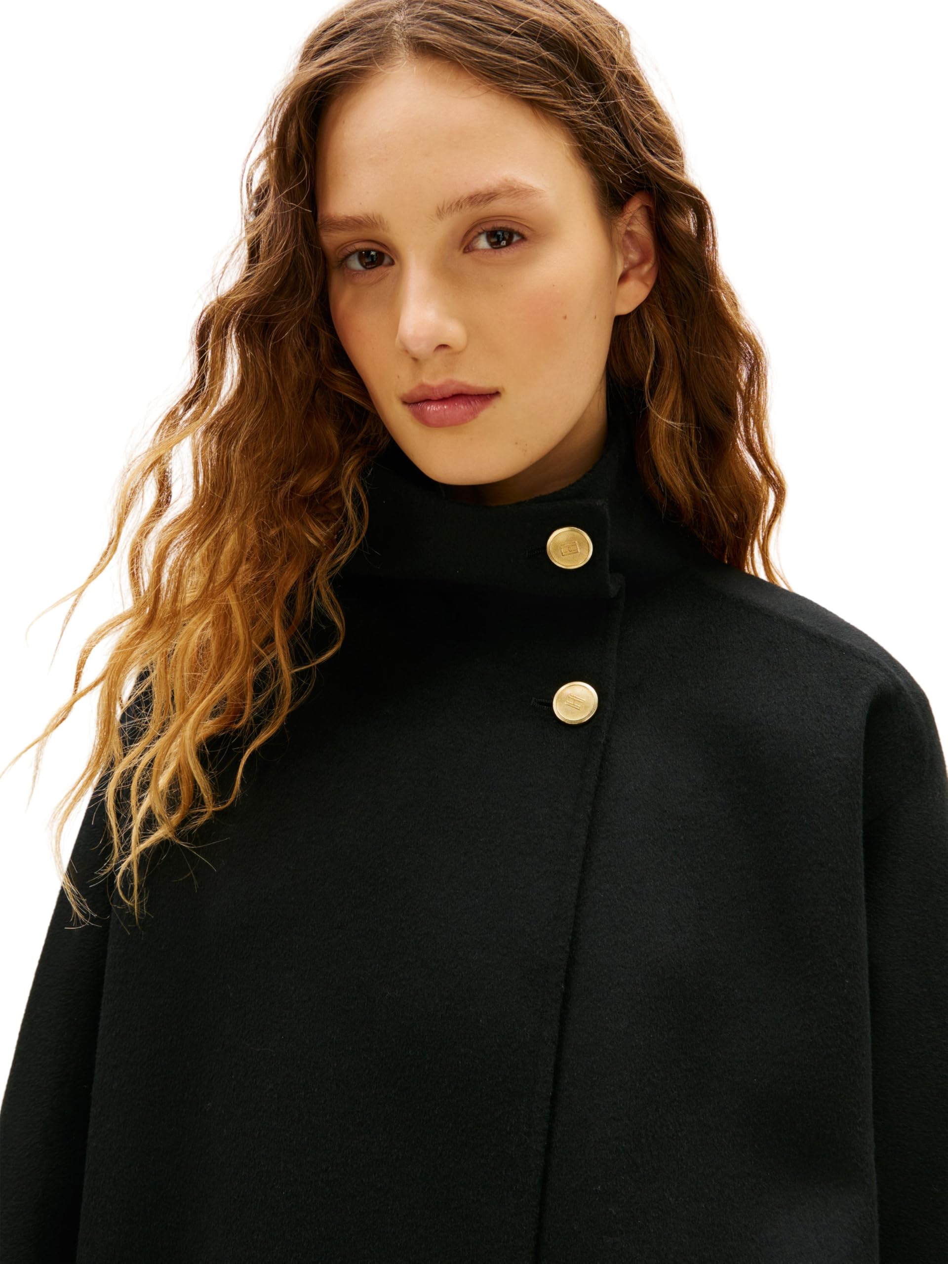 Tommy Hilfiger Damen Df Wool Gb Funnel Nk Coat Ww0ww47758 Andere Mäntel (1er Pack)