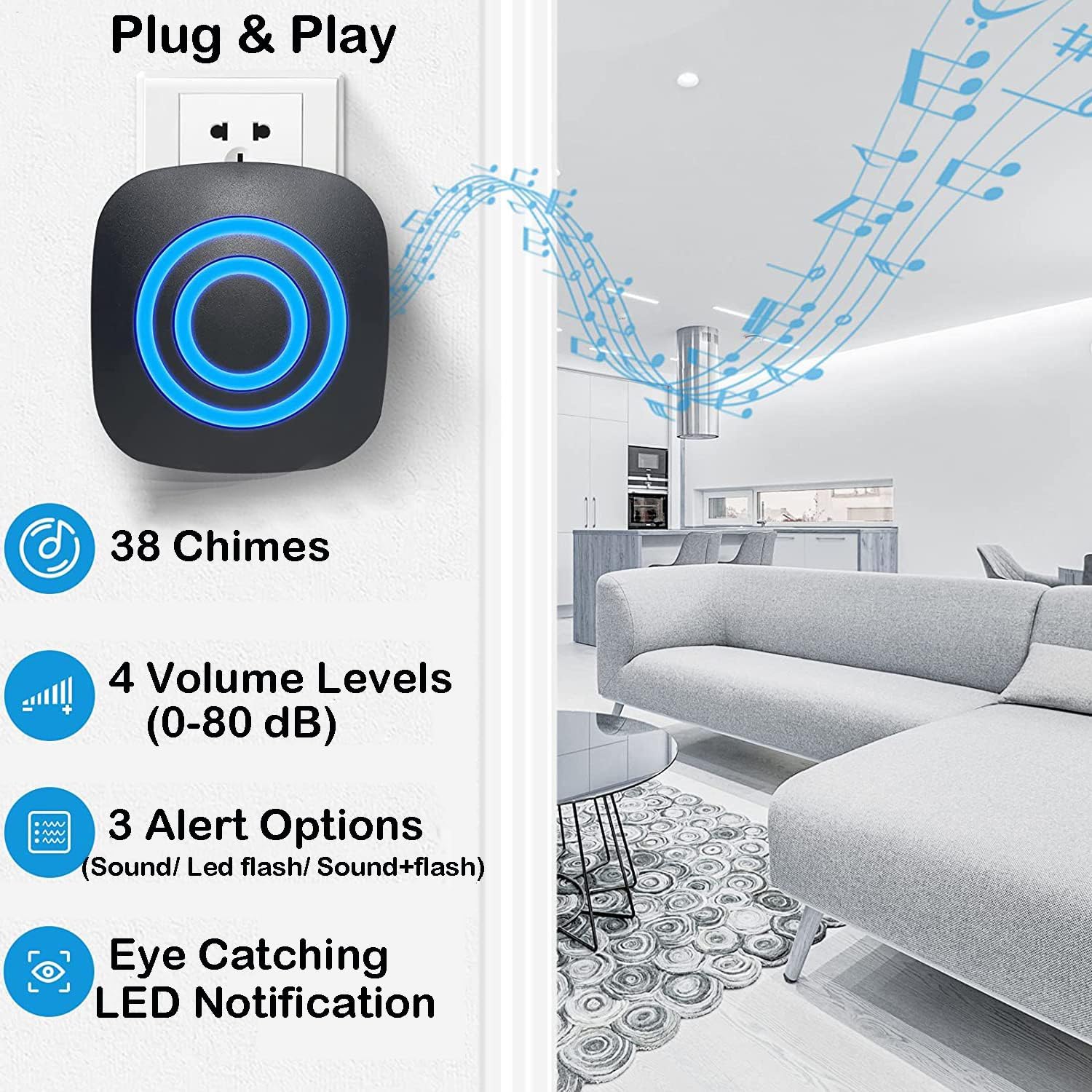 Motion Detector Sensor Alarm, SiegenPro Driveway Alarm Wireless, Home Security Business Motion Sensor Alarm Indoor Outdoor Weatherproof