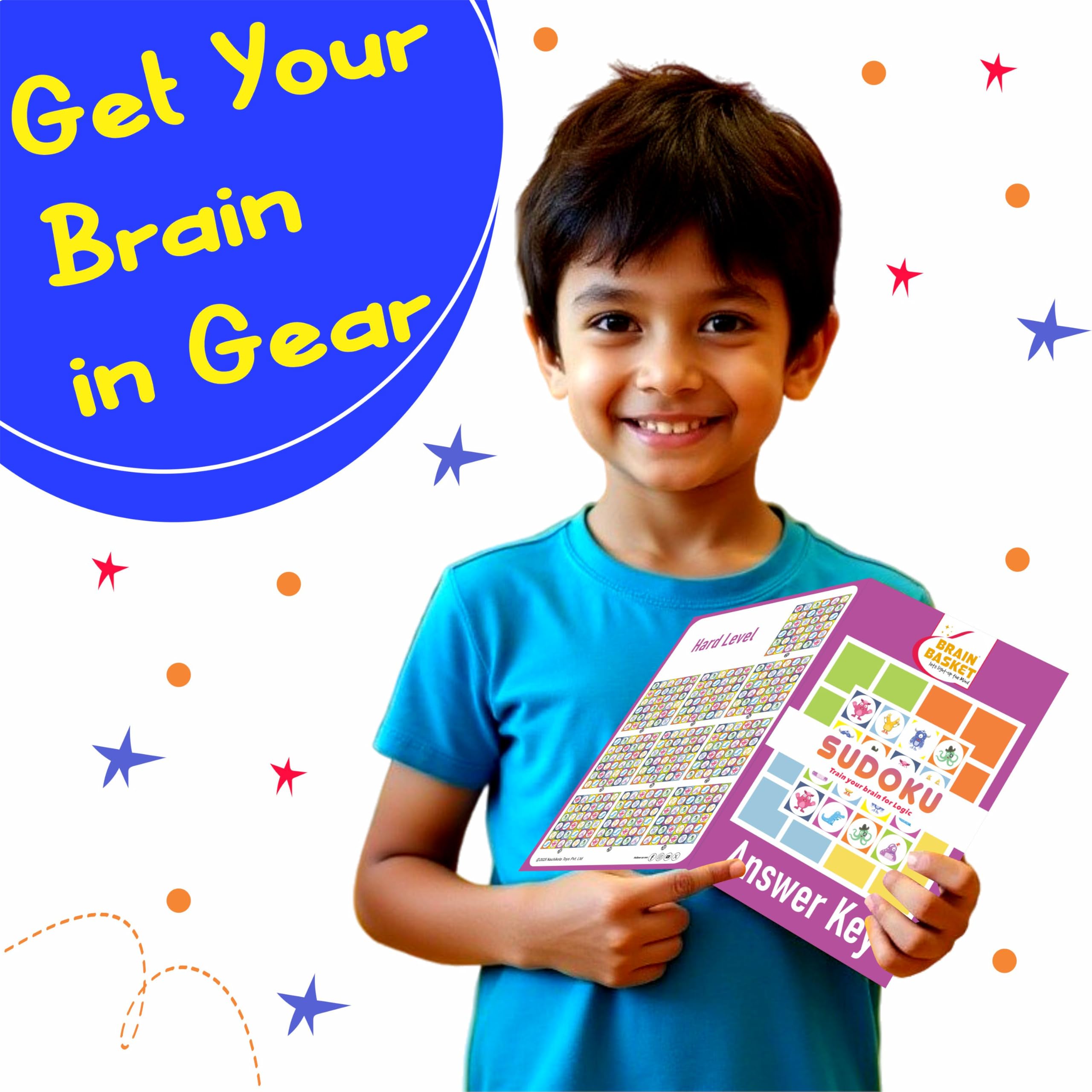 BRAIN BASKET Sudoku Puzzle Game for Kids and Adults, Animal Themed, Premium MDF Board, Board Game for Boys, Girls, Indoor Fun Game, Travel-Friendly - Ages 6+ - Image 3 thumbnail