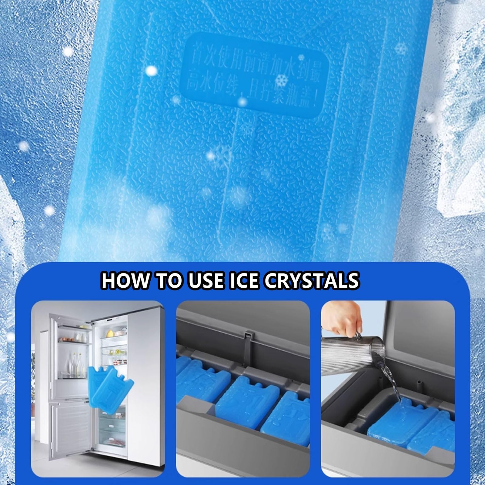 Climatiseur Mobile 3 Vitesses Refroidisseur d'air avec 6 Blocs Réfrigérants Et Un Tuyau De Raccordement d'eau 150 L Grand Réservoir d'eau 220 V