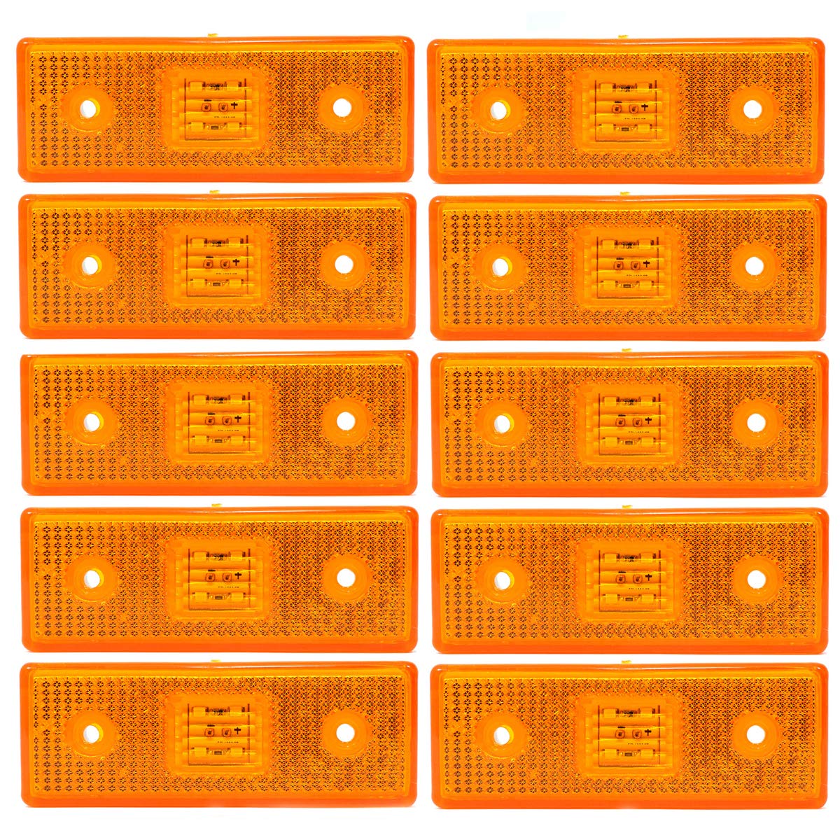 10 x LED Luci di Posizione Laterali Indicatore Ingombro Rosso Camion