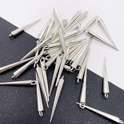 Miniatura 8 de Dijes góticos chapados en plata con huesos 3D Rock antiguo colgante de aleación para hacer joyas, manualidades, pulsera, collar, aretes