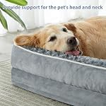 BFPETHOME Lits pour chiens orthopédiques pour grands chiens - lit de canapé imperméable avec couverture lavable amovible, grand lit de chien avec doublage imperméable et fond non patiné, lit pour petits chiens