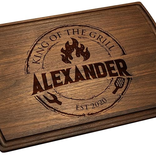 Personalized Christmas Gifts, Custom Engraved Wood Bbq Cutting Board for