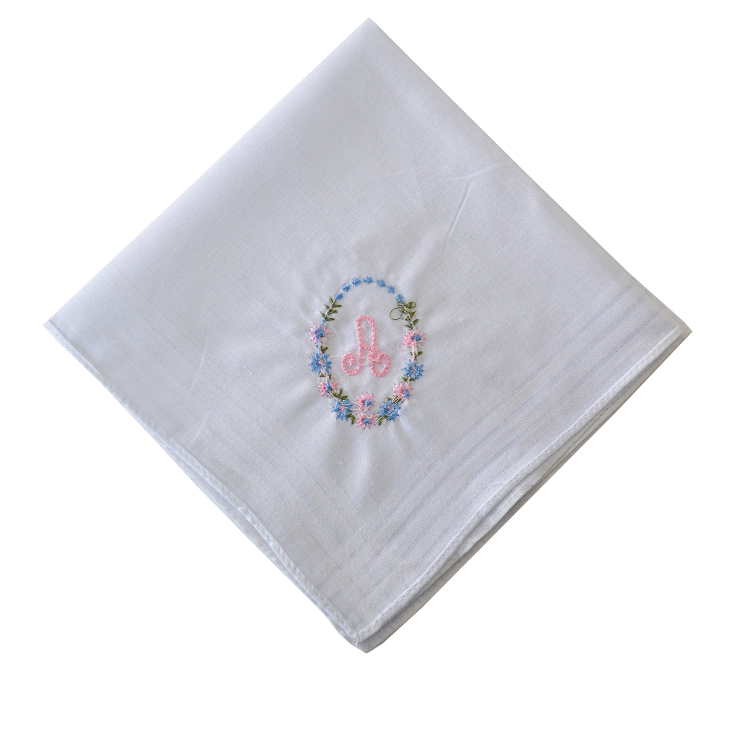 Embroidery Handkerchief Initial EMBROIDERY & ORIGAMI