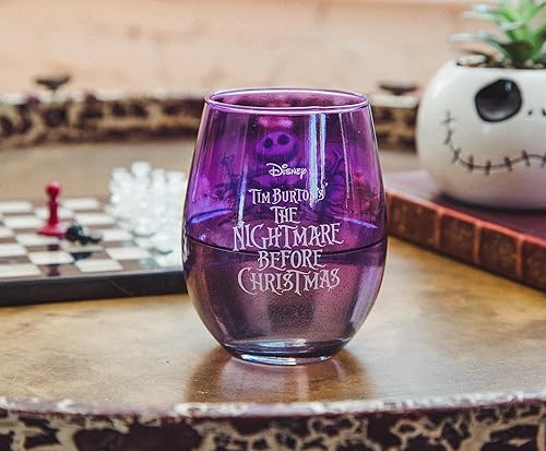 Miniatura 7 de Disney Nightmare Before Christmas Jack Skellington - Copa de vino sin tallo, color morado
