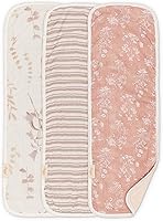 Vista 15 de Crane Baby Paños de muselina para bebé, paño ligero y absorbente para eructos, medusas de vida marina, juego de 3, 7" x 20", esenciales para bebé