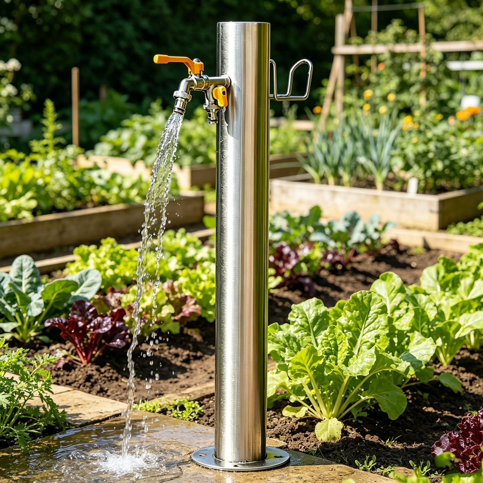 Junvstor Style 2 Frost Proof Yard Hydrant Garden Tap Hose Stand, 50/86Cm Water Column For Farm Pasture Irrigation, Water Hydrant Standing Outdoor Spigot Water Dispensing Column(,86Cm/33.7In)