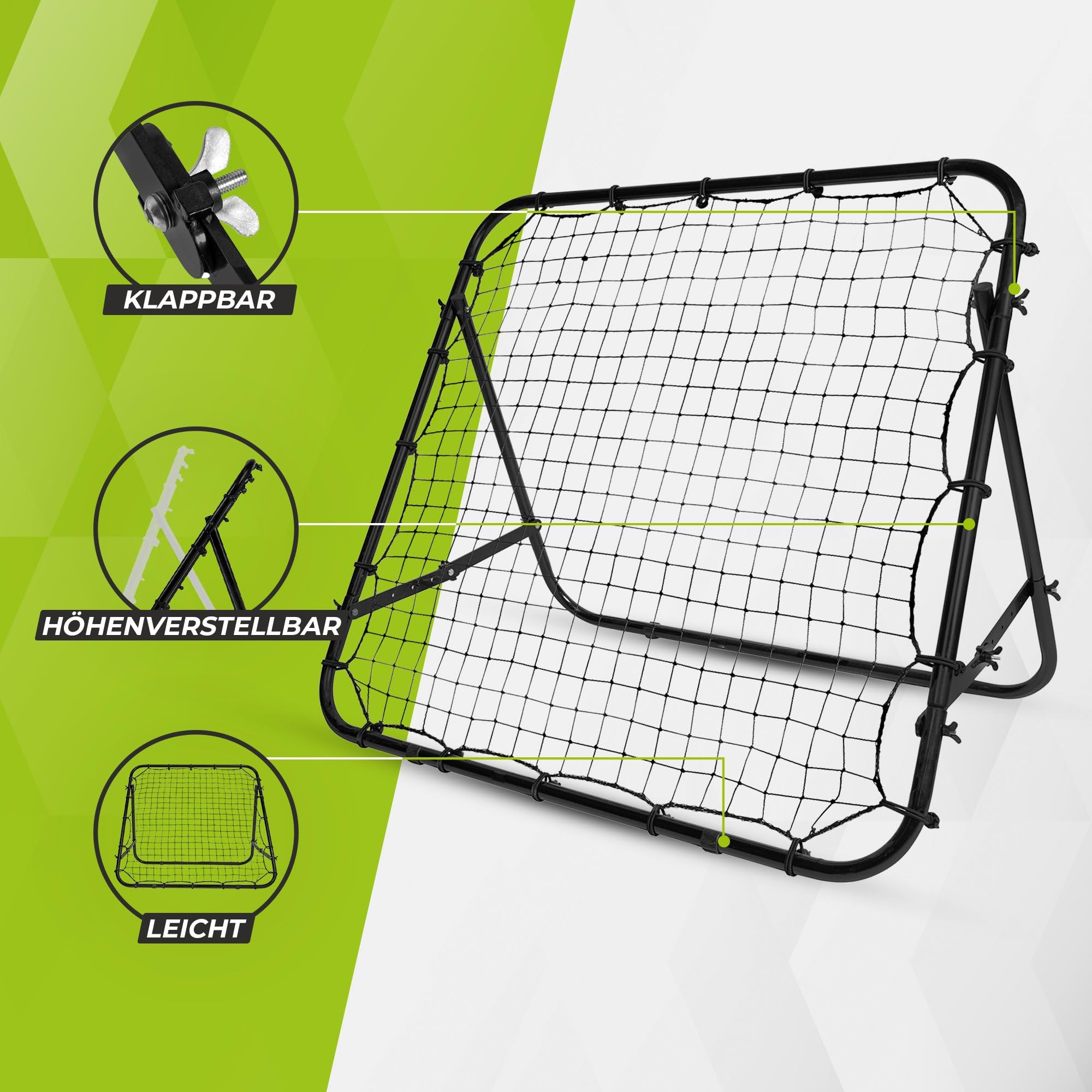 Rebounder regolabile VirtuFit - Kickback - 100 x 100 cm