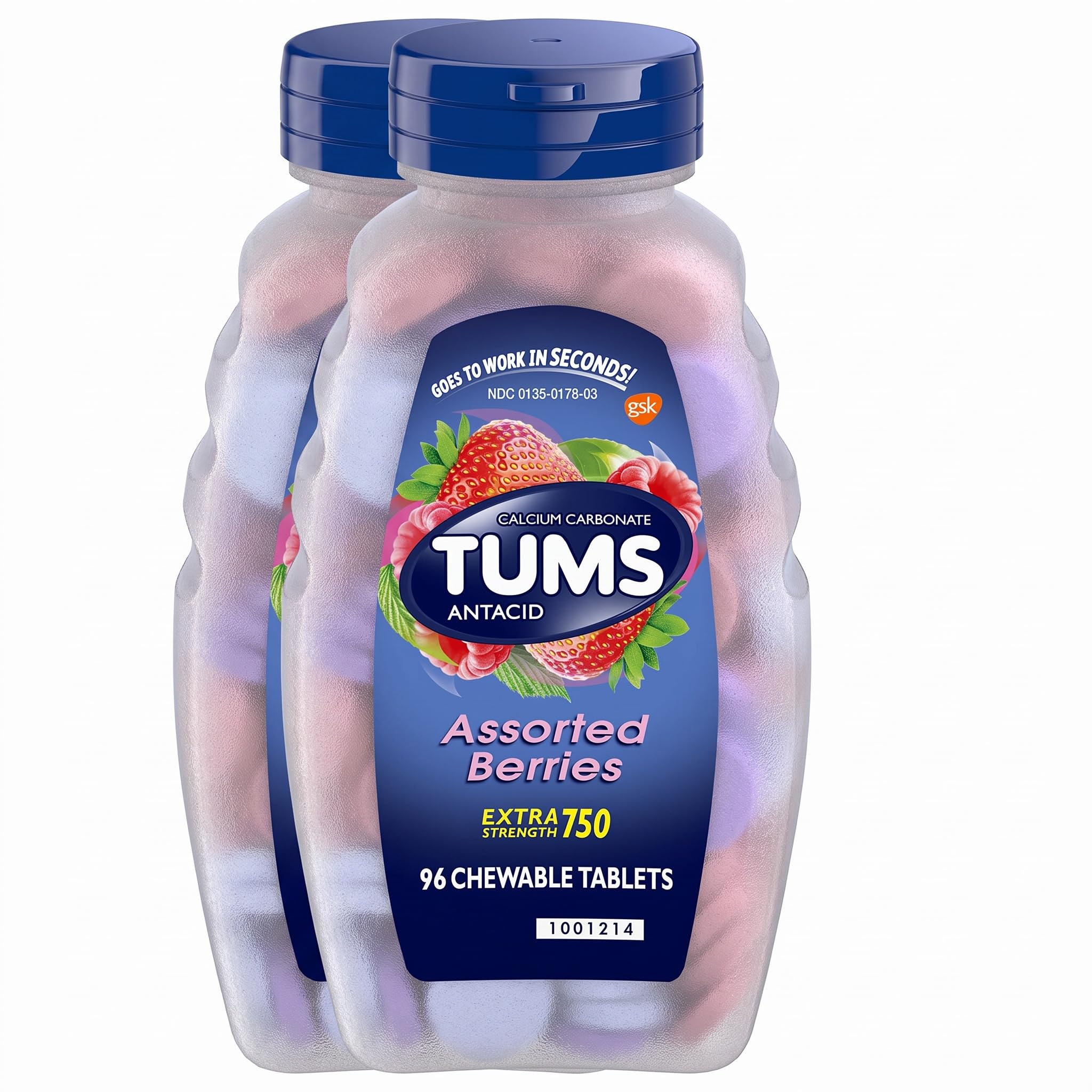 TUMS Extra Strength Assorted Berries Antacid Tablets for Heartburn Relief, 96 count — Amazon image 18