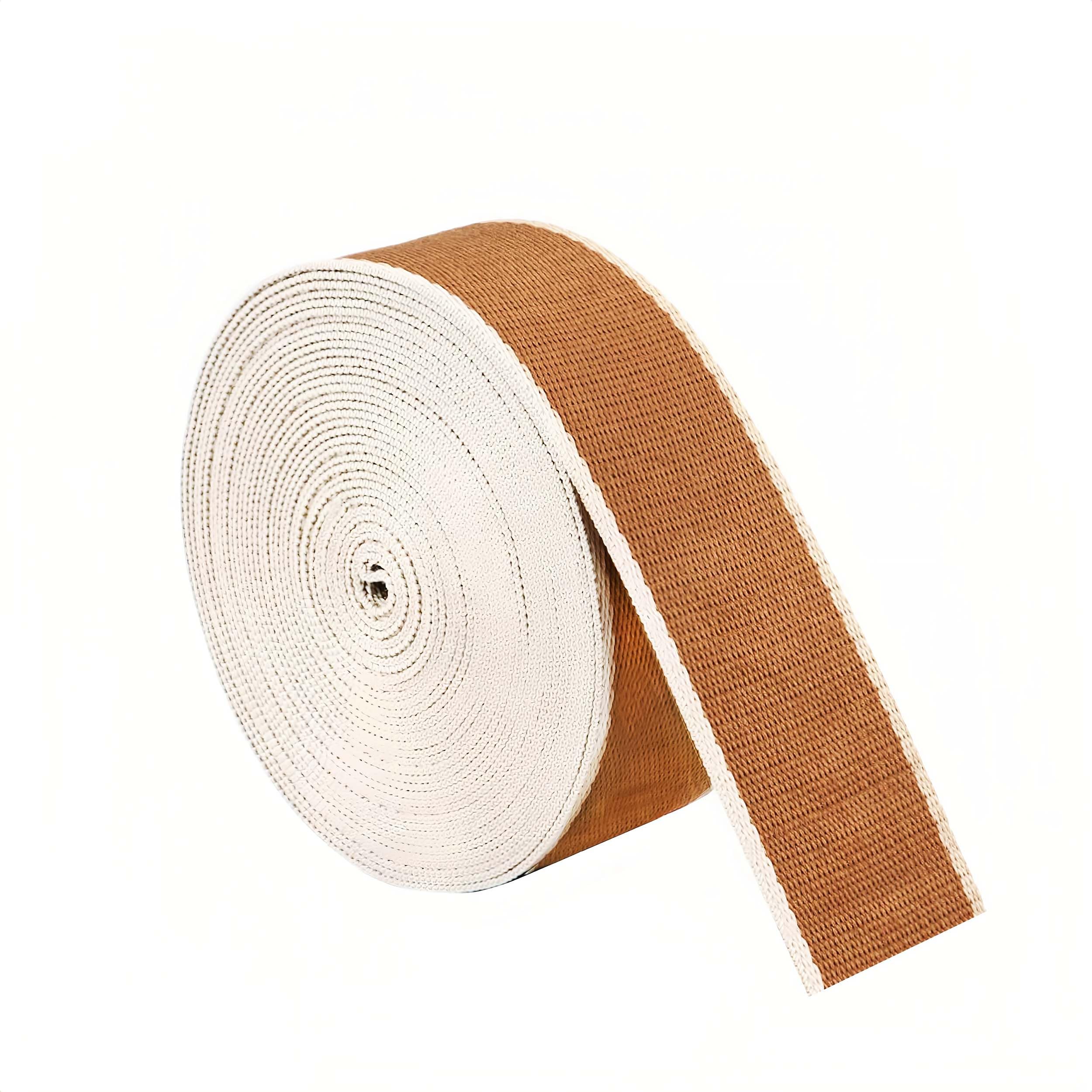 6Yards Polyester Cotton Webbing Strap 1.5 Inch Patterned Nylon Webbing Ribbon for Crafts Bag Handles 38mm Brown Striped Webbing Bag Strap Replacement