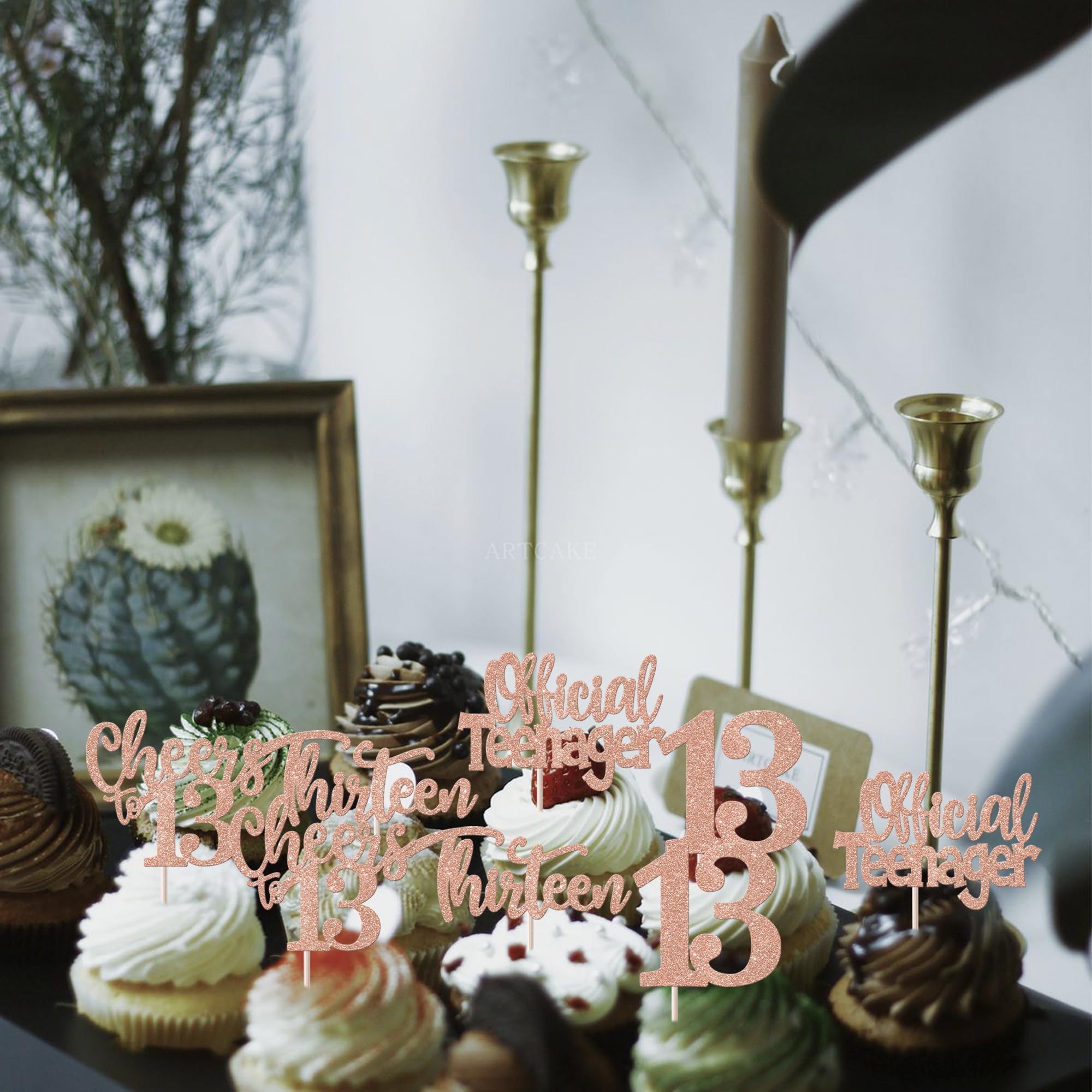 24 Piezas De Decoración Para Cupcakes Con Purpurina Vintage De 1978, 45 Saludos A 45 Fabulosas