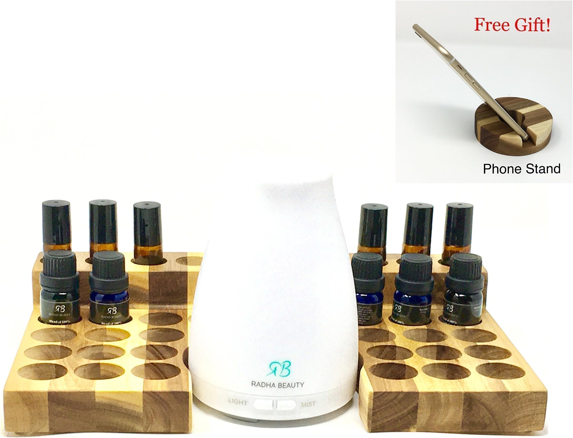 Essential Oils Storage display rack stand accessories for essential oils 15ml and 10ml also roller bottles and humidifier Radha Beauty, URPOWER and Doterra Oils holder