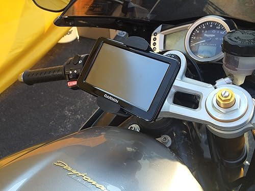 Miniatura 4 de Techmount 4-10105 Kit de montaje de horquilla de motocicleta. Monte su smartphone, radar, GPS, cámara u otros dispositivos electrónicos personales.,