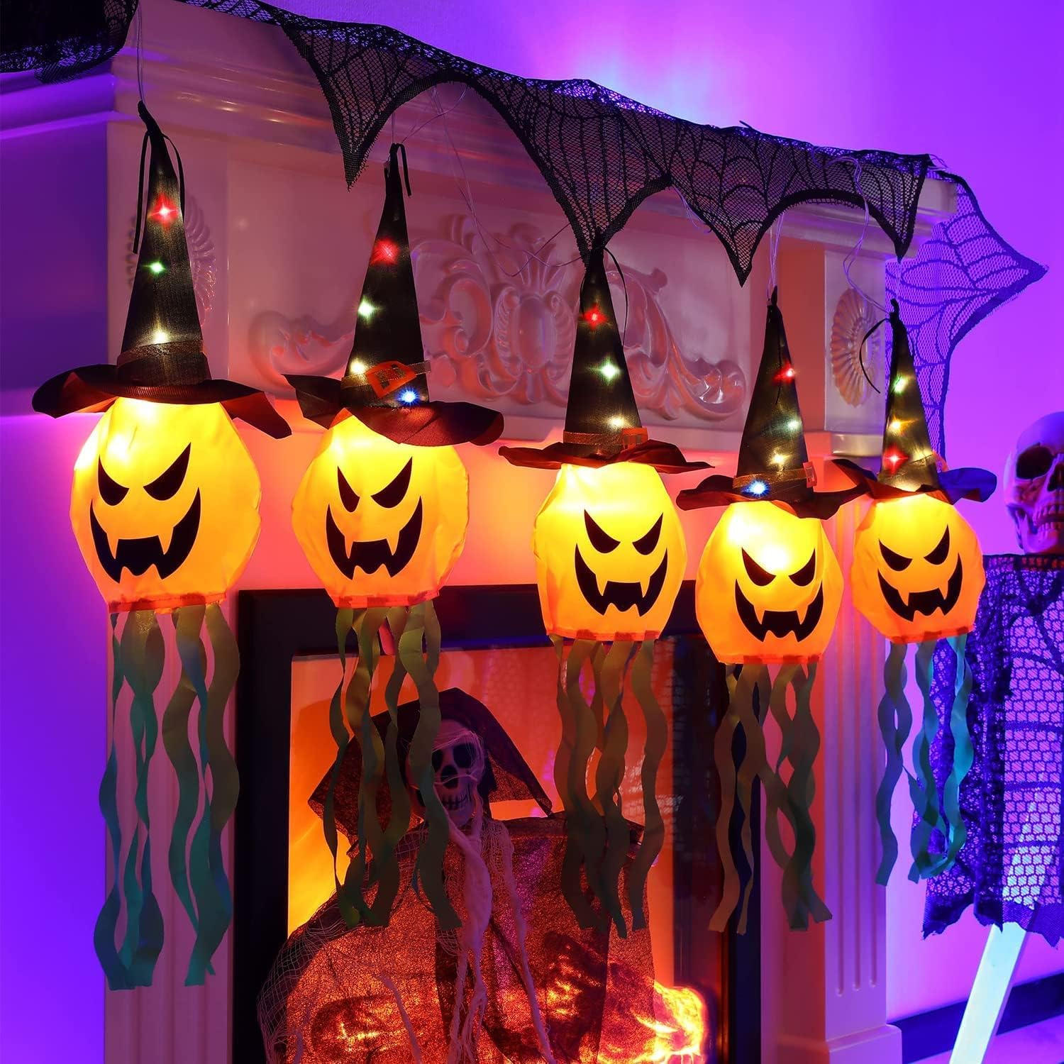 39 Pies Luces Solares LED, 100 Luces, Luces De Guirnalda De Hadas Impermeables Para Exteriores