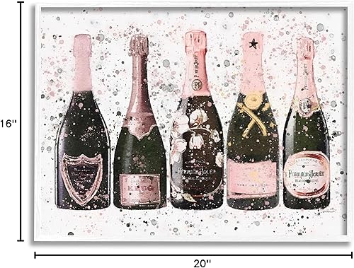 Miniatura 10 de Stupell Industries Chic botellas de rosas rosas modernas, diseño de Amanda Greenwood, arte de pared con marco blanco, 16 x 20 pulgadas