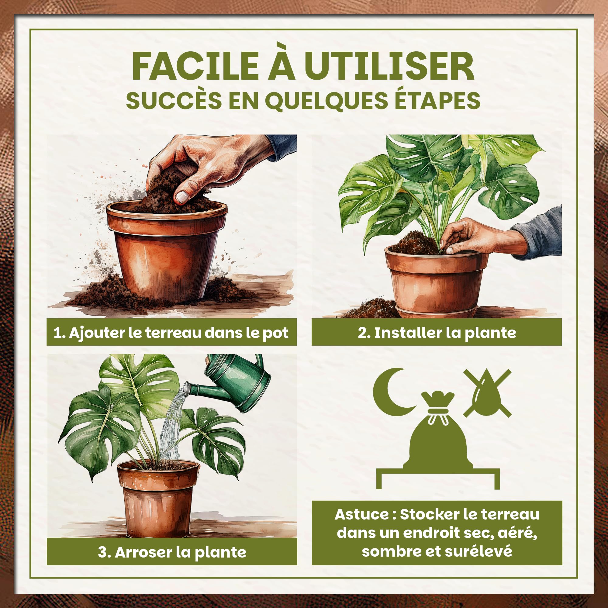 Green Home Terreau Aroid 36L – Substrat spécial Monstera, Philodendron & Plantes Tropicales – Terreau avec Perlite pour Un Drainage Optimal